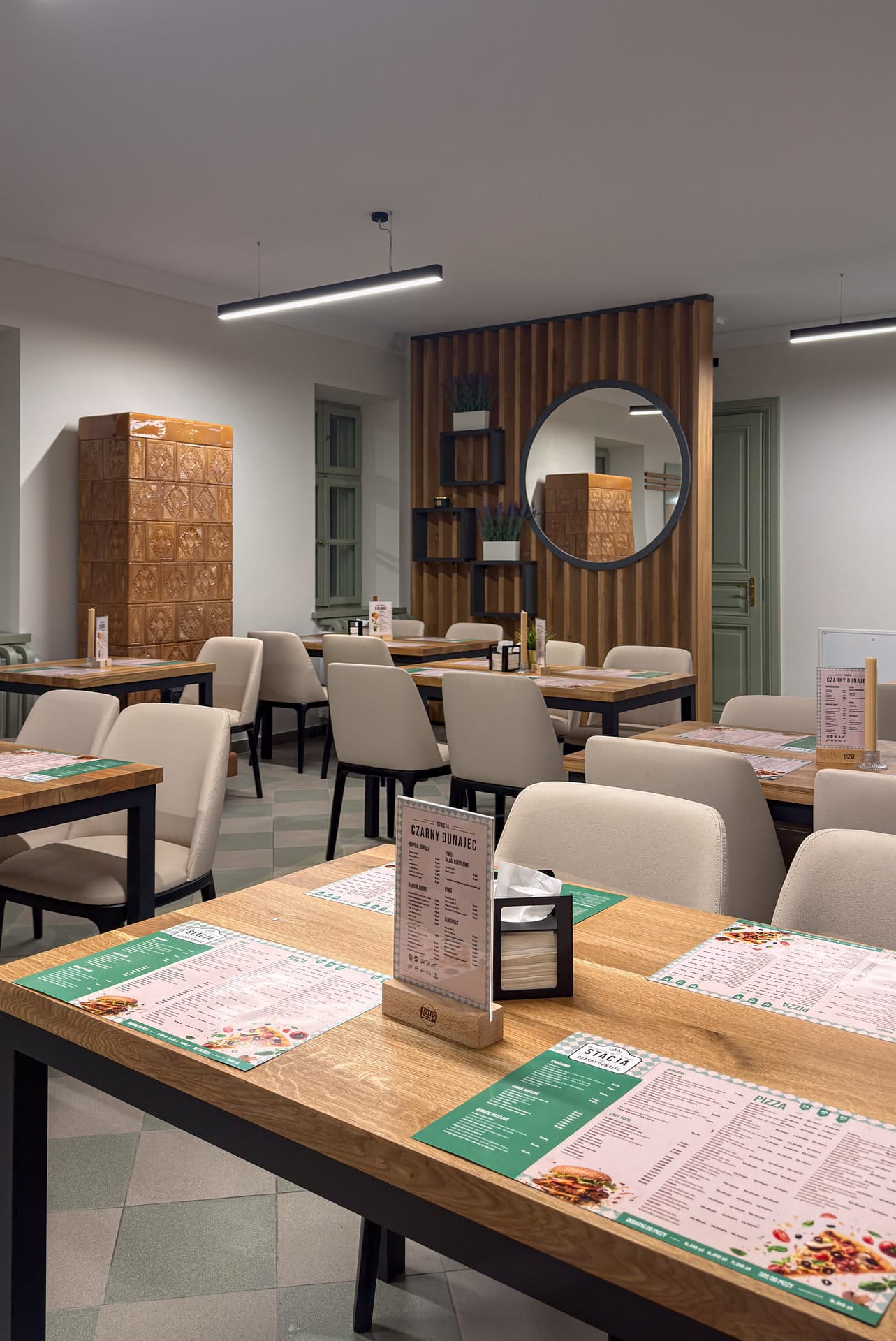 Detal wnętrza restauracji